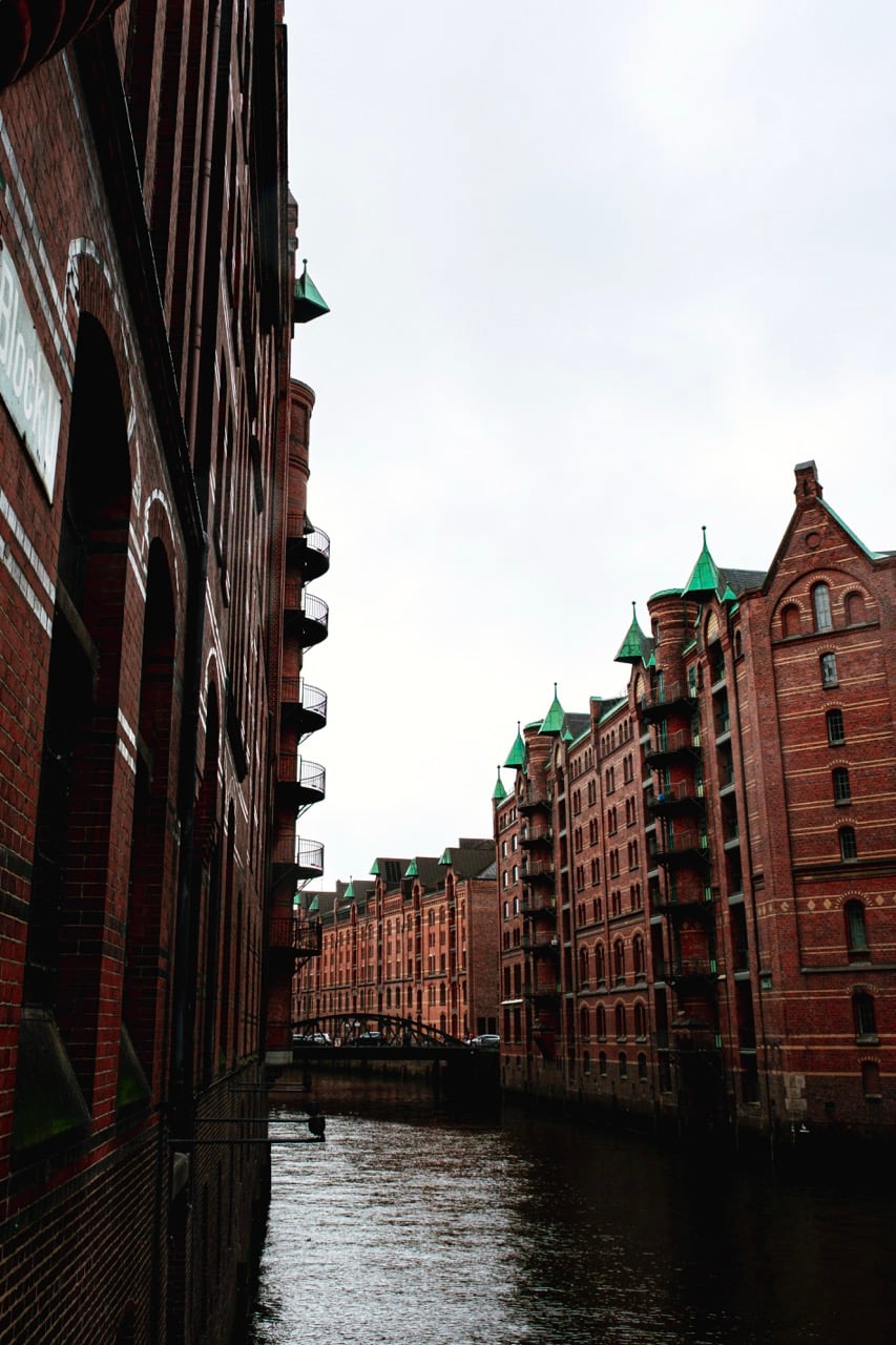 Architecture on the Speicherstadt in Hamburg