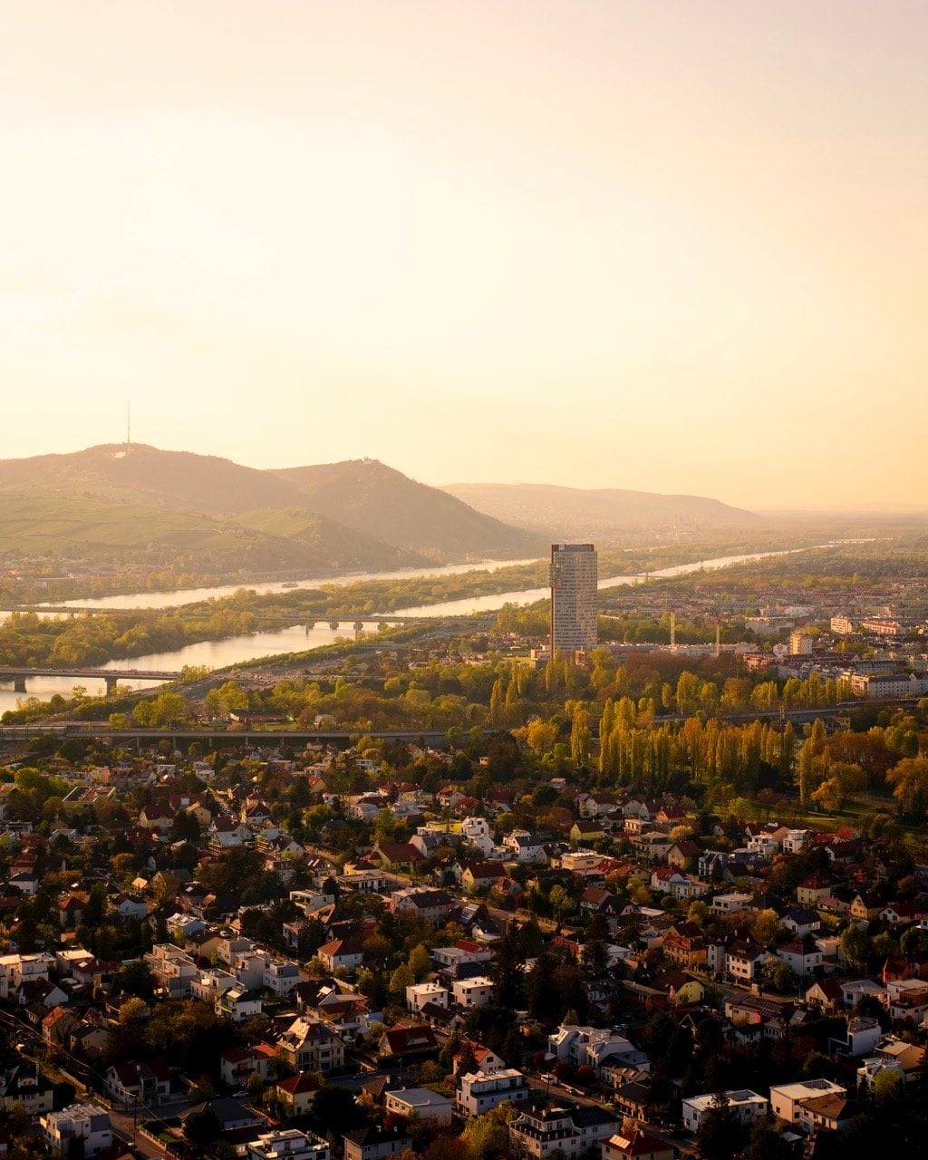Photo of the Vienna Skyline at Sunset
