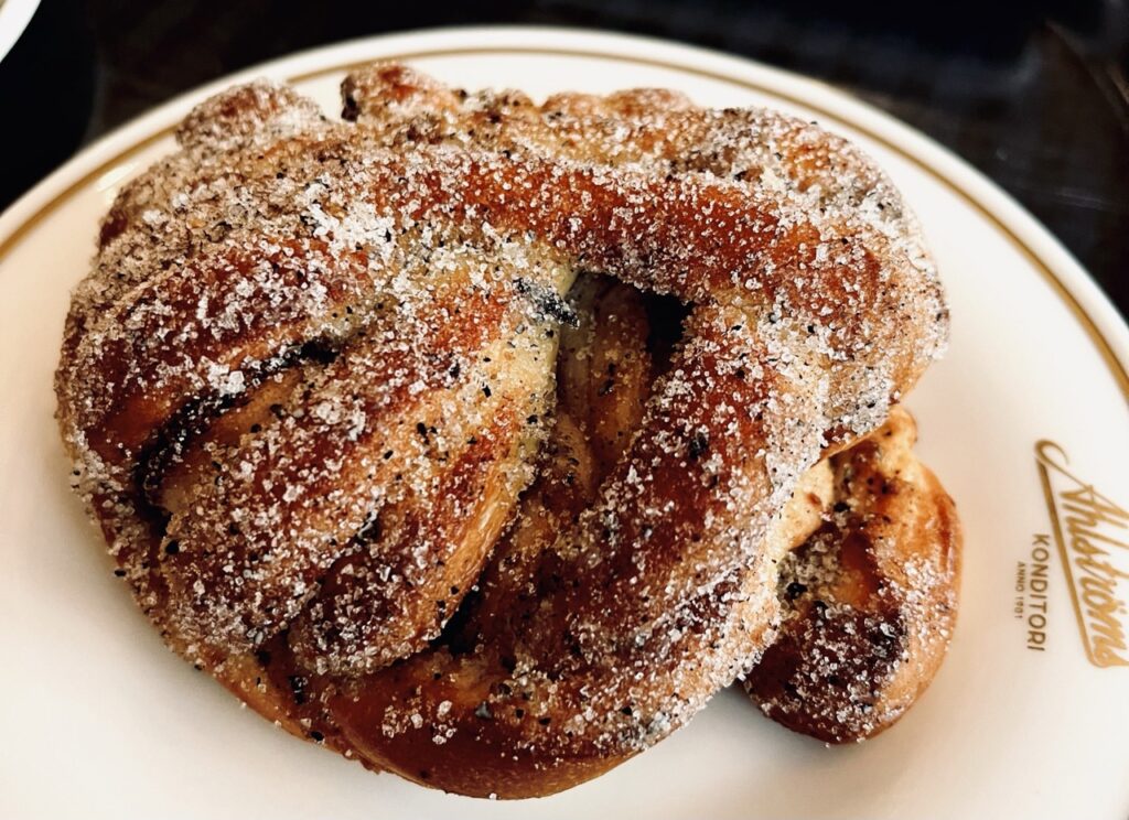 A cinnamon bun from Ahlstroms in Gothenburg