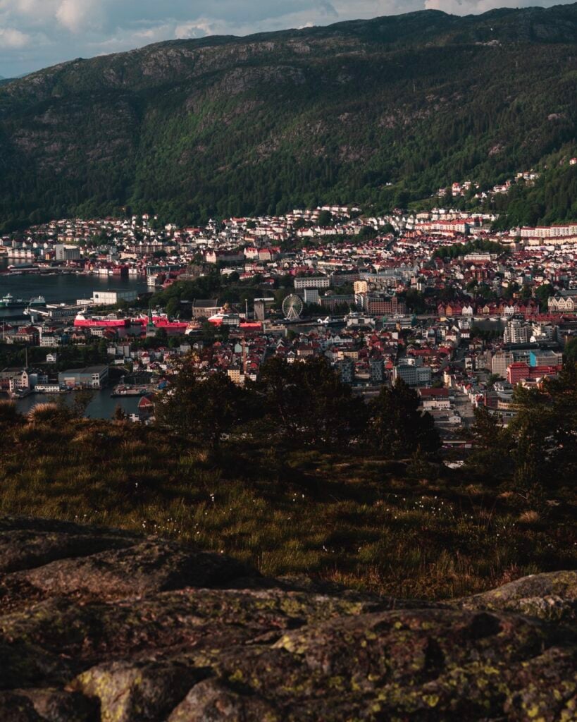 Damsgårdsfjellet View of Bergen, Norway