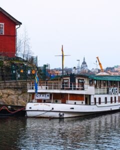A boat in Stockholm
