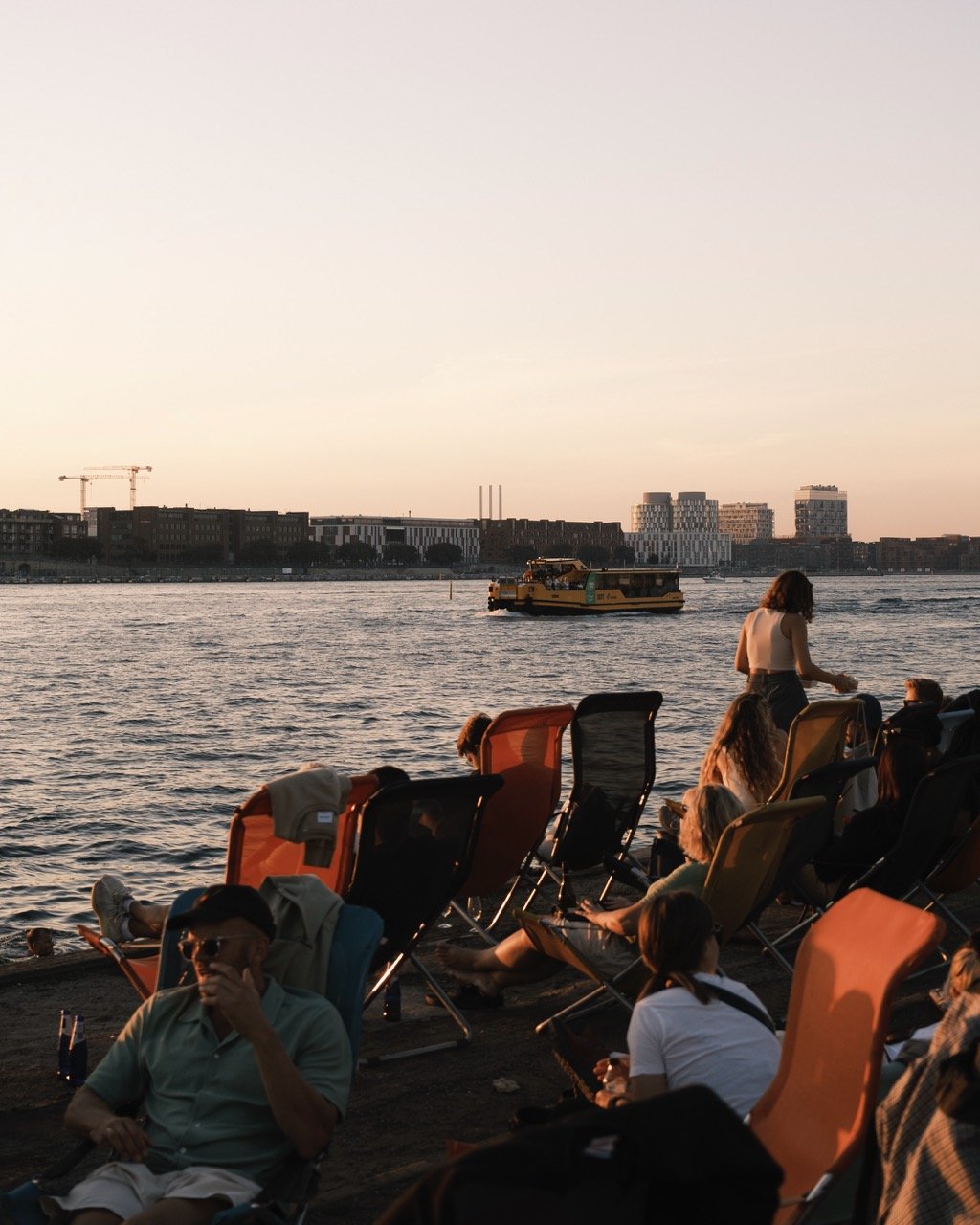 evening scene in reffen, copenhagen