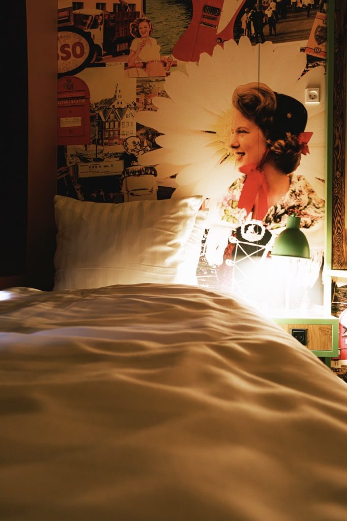 A bed at Hotel Hafnia in Tórshavn