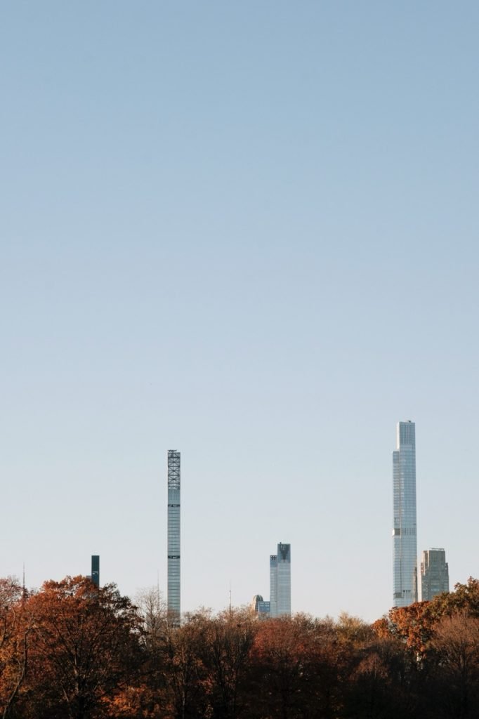 Buildings in Central Park, NYC