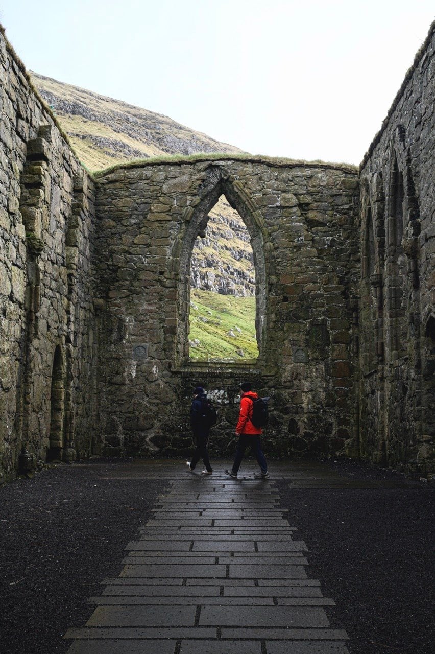 An old church in Kirkjubøur, Faroe Islands