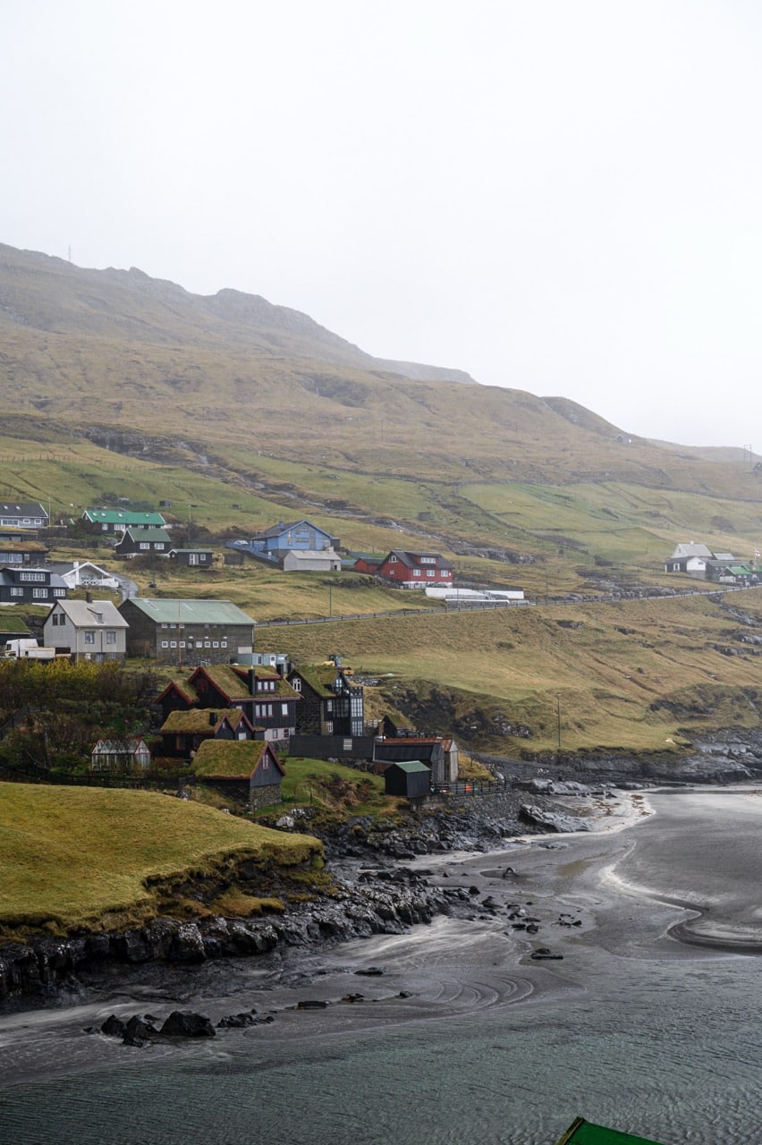 Scenery at the village of Leynar, Faroe Islands