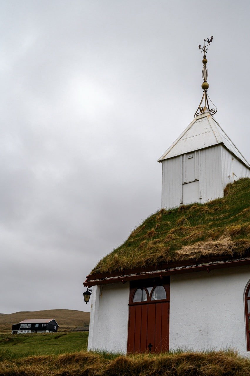 A church on the island of Sandoy, Faroe Islands