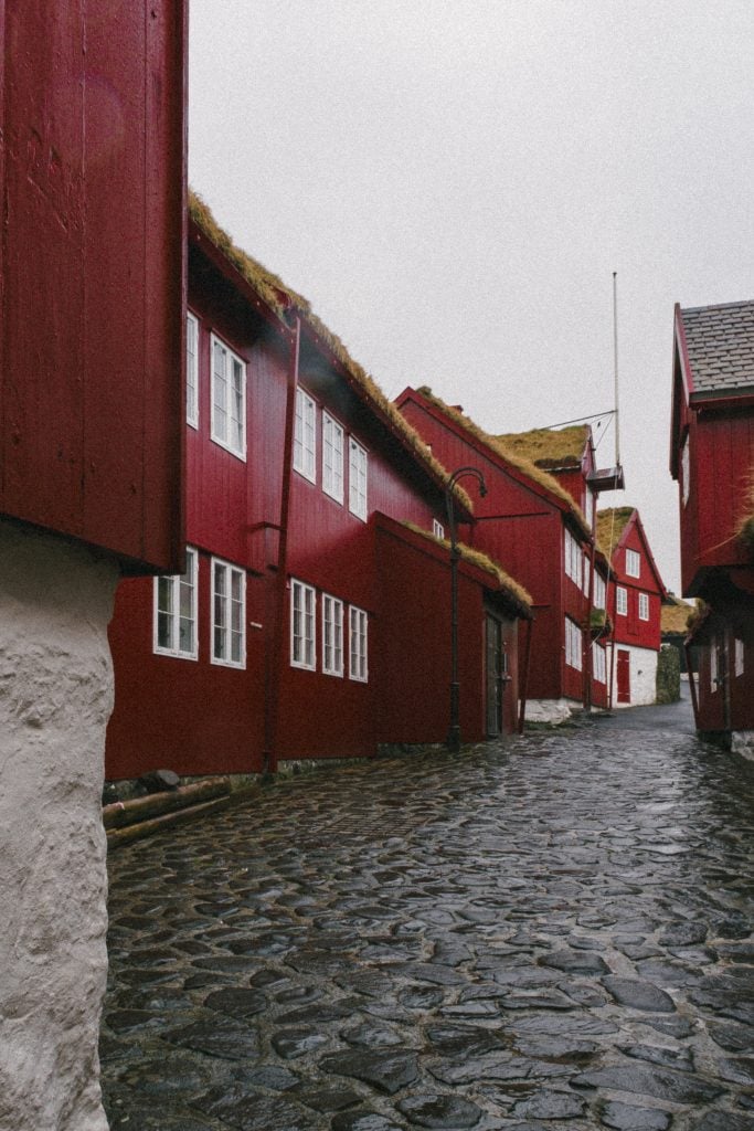 Buildings in Tinganes, Tórshavn - the capital of the Faroe Islands
