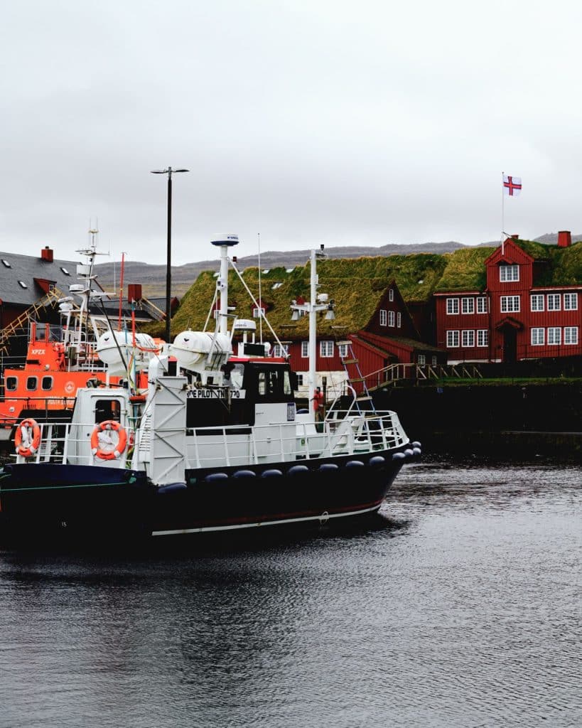 The waterfront area in Tórshavn, Faroe Islands