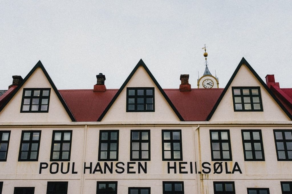 Buildings at the marina in Tórshavn, Faroe Islands