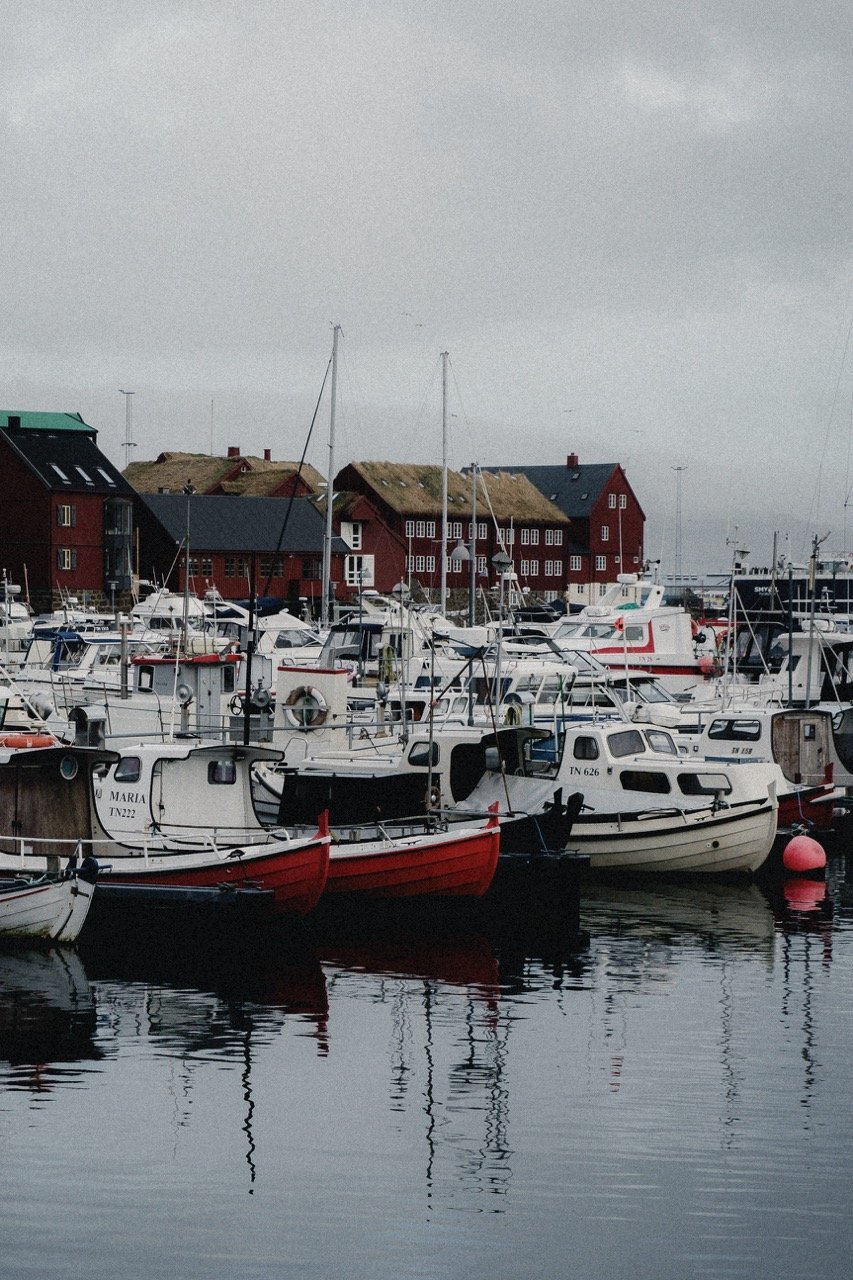 The harbor in Torshavn, Faroe Islands