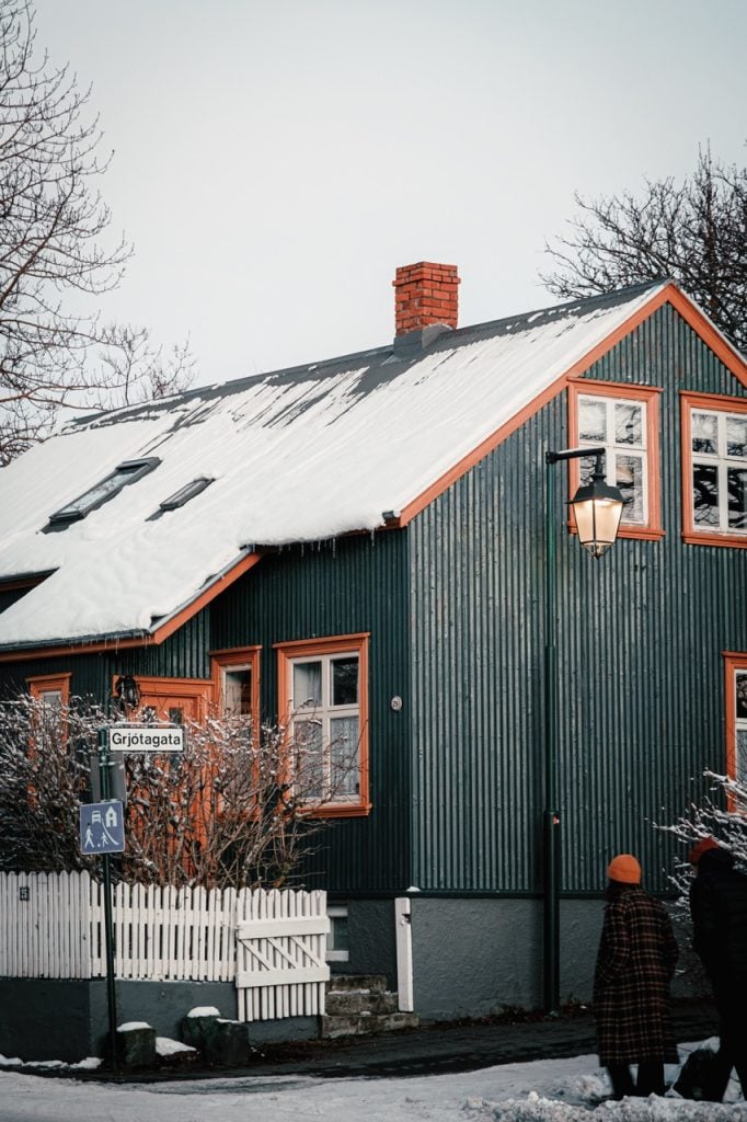 A house in Reykjavik during the winter