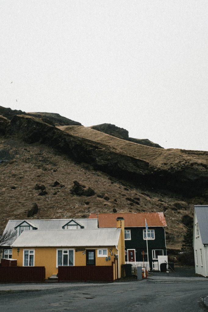 Houses in Vík, Iceland