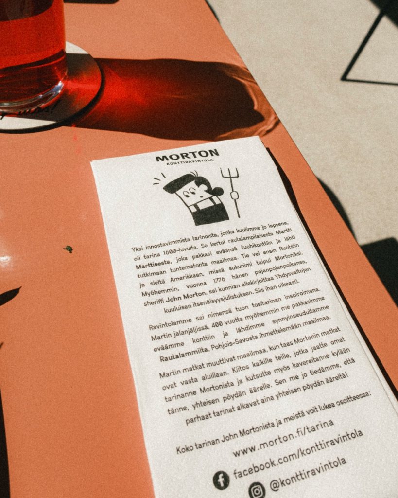 A photo of a napkin at a restaurant in Jyväskylä, Finland