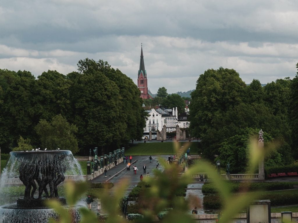 A view of Frognerparken in Oslo, Norway