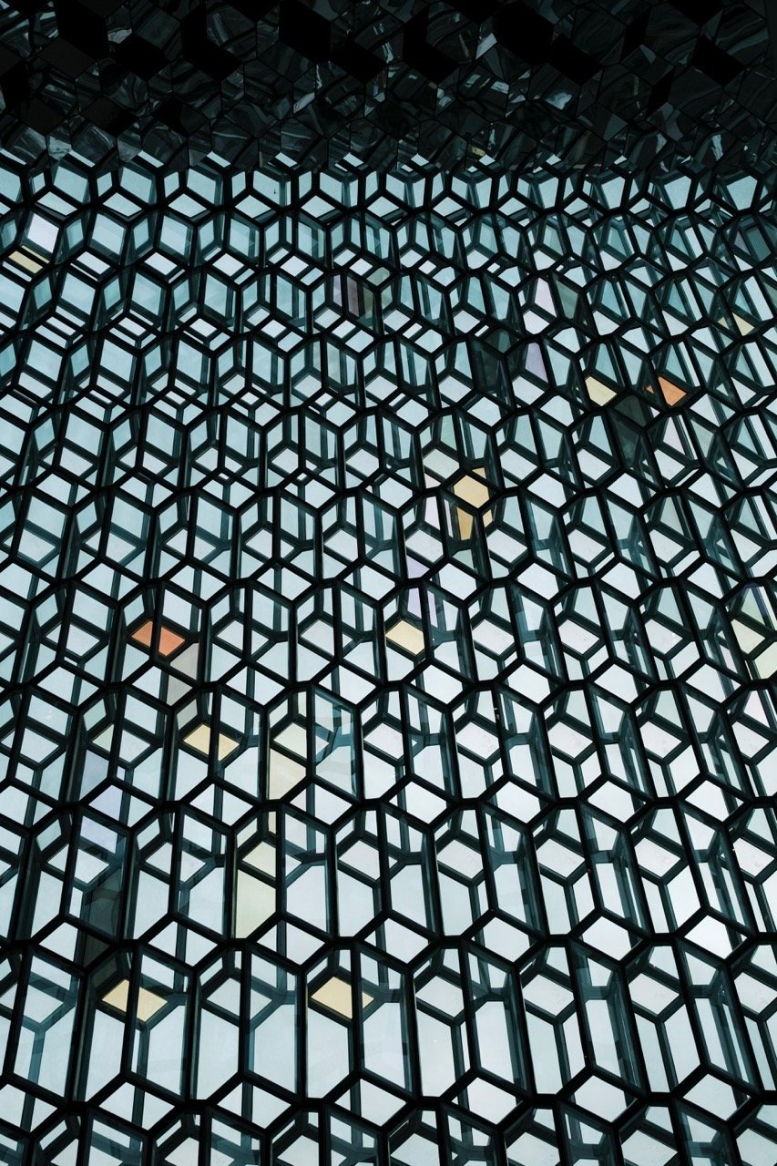 A photo of Harpa Concert Hall indoors