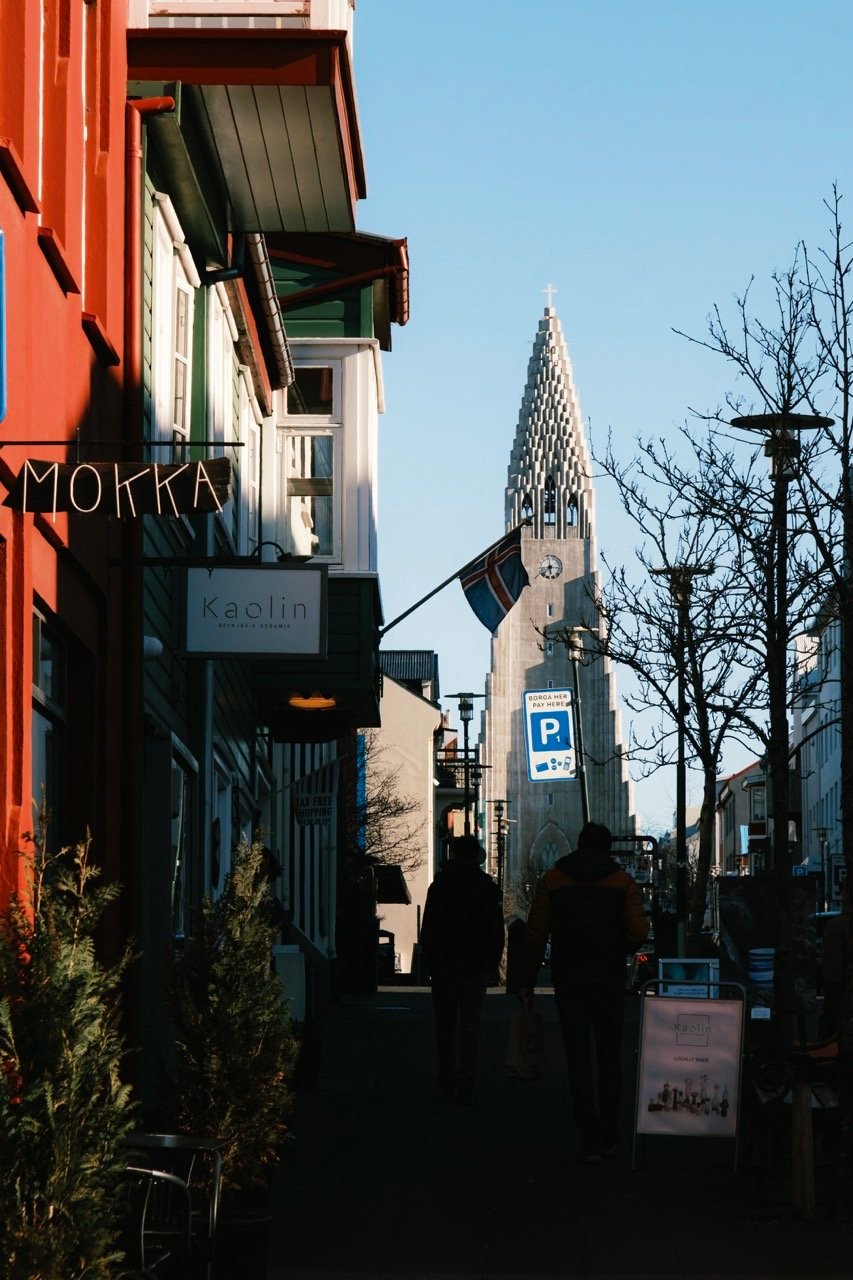 A view of Hallgrímskirkja in Reykjavík