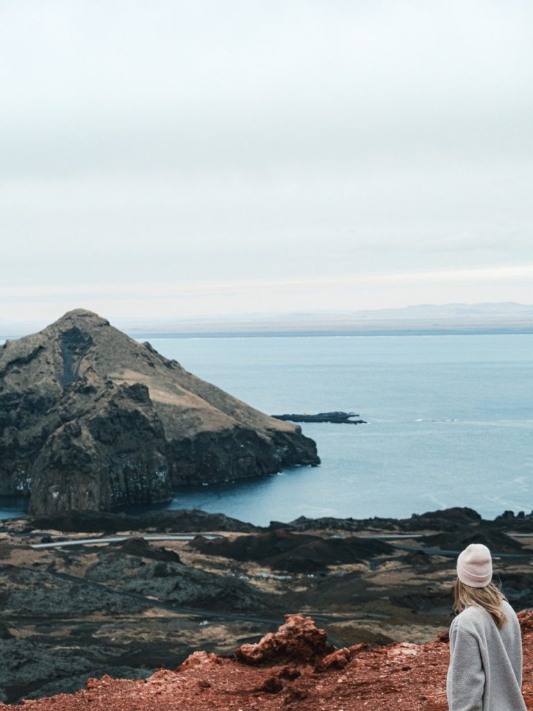 Hiking view of Westman Islands, Iceland