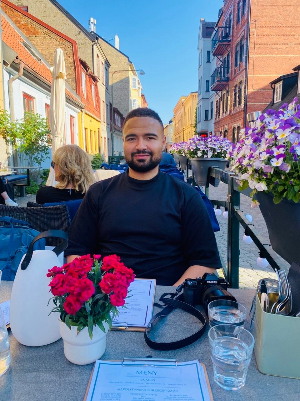 Danny Maiorca in a restaurant in Malmö, Sweden
