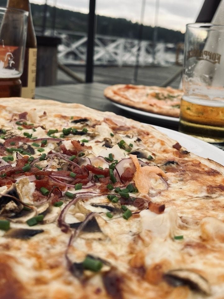 Pizza at Kompassen on the Swedish High Coast