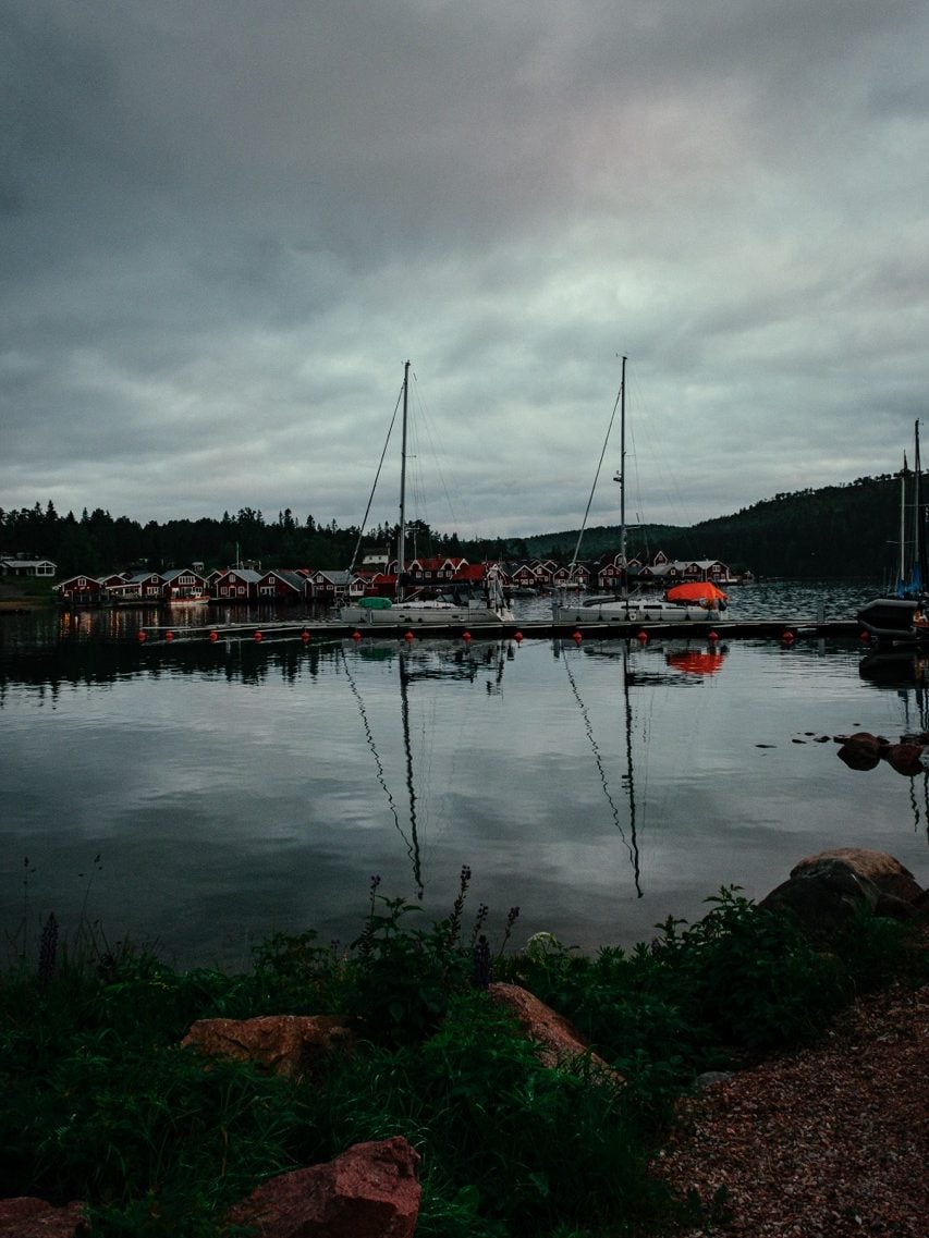 A view of a harbor in Sweden