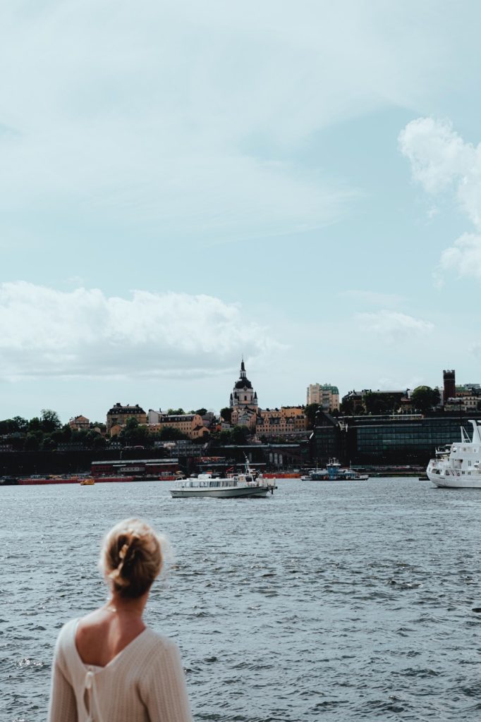 A person looking on at Skeppsholmen, Stockholm