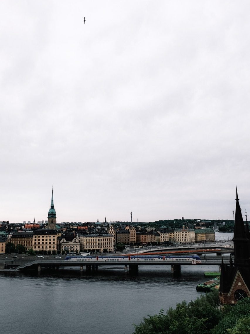 A view of the Stockholm skyline from Monteliusvägen