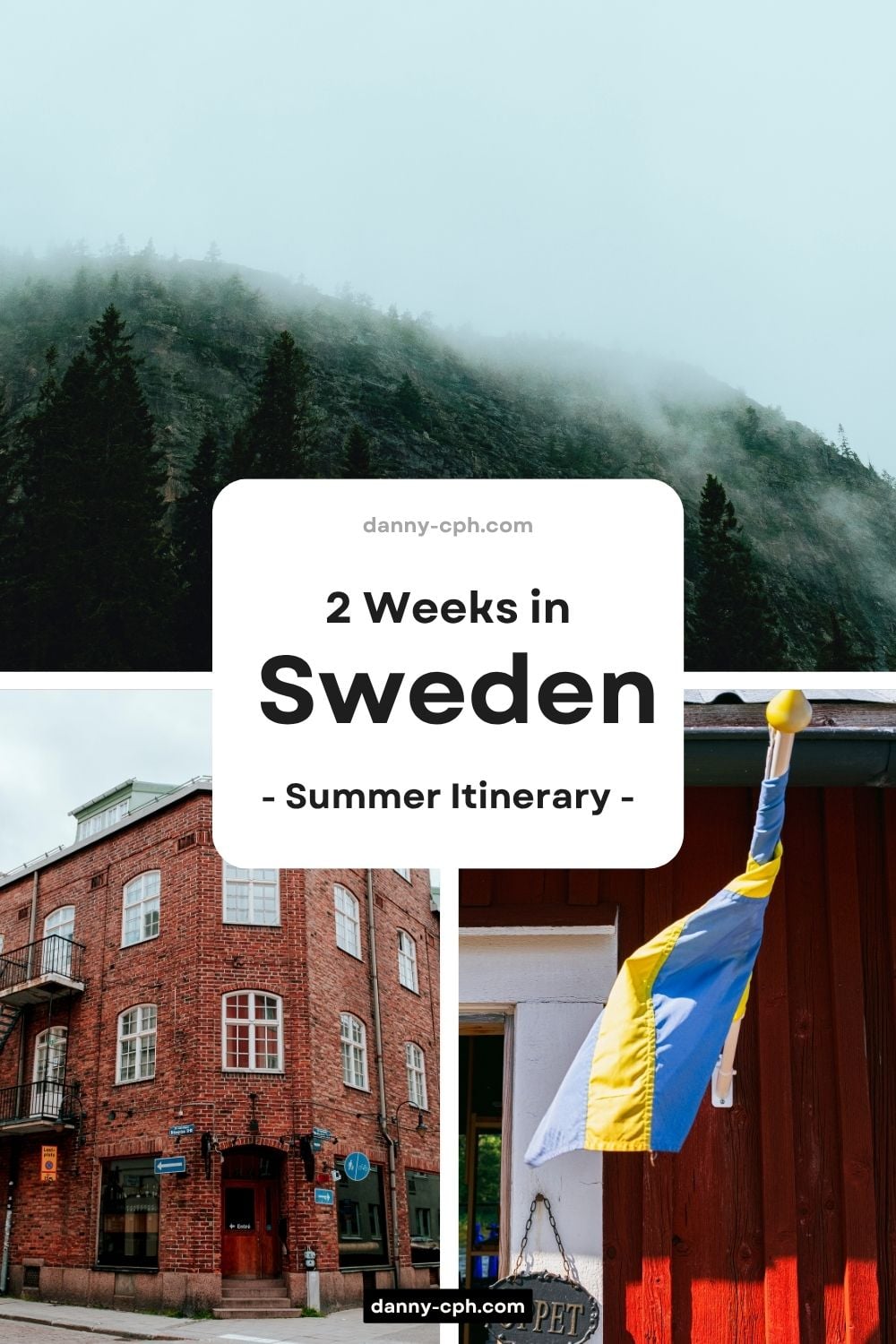 Sweden 2 week summer itinerary Pinterest post