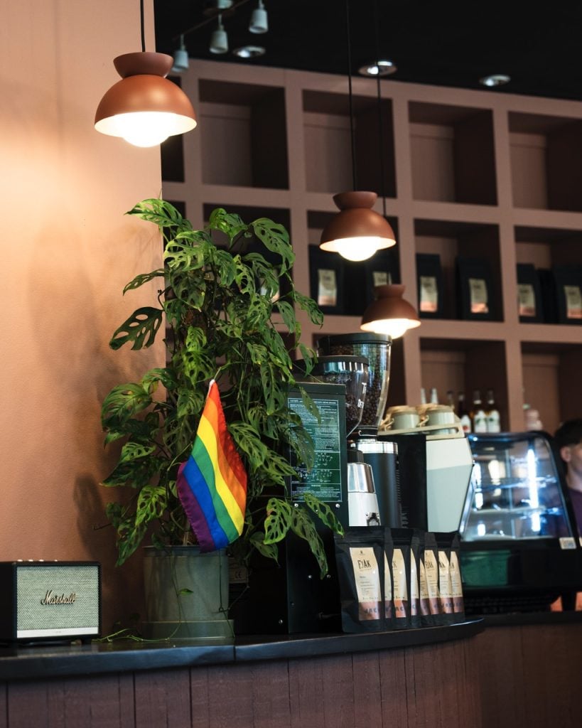 The interior at Fjåk x Kode in Bergen