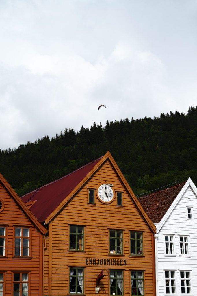 Houses in Bryggen, Bergen, Close-Up