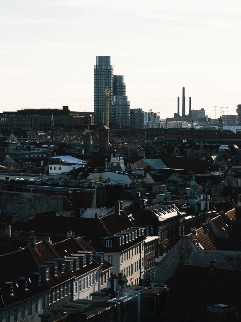 A view of the Copenhagen skyline from the Round Tower