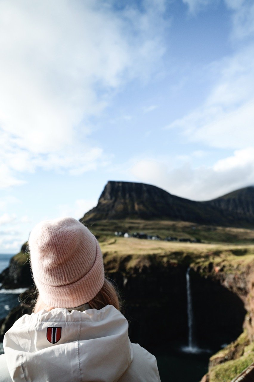 A portrait of a person in the Faroe Islands