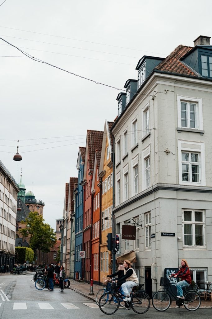 People cycling in Indre By, Copenhagen