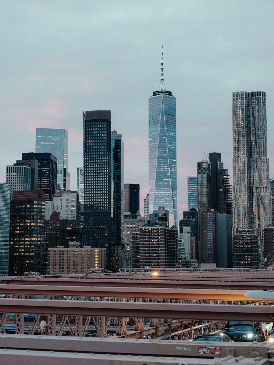 The view from the Brooklyn Bridge