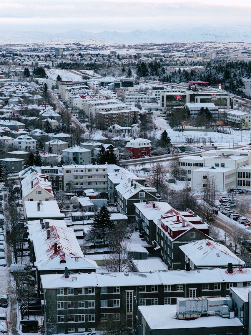 Views of Reykjavik in the winter