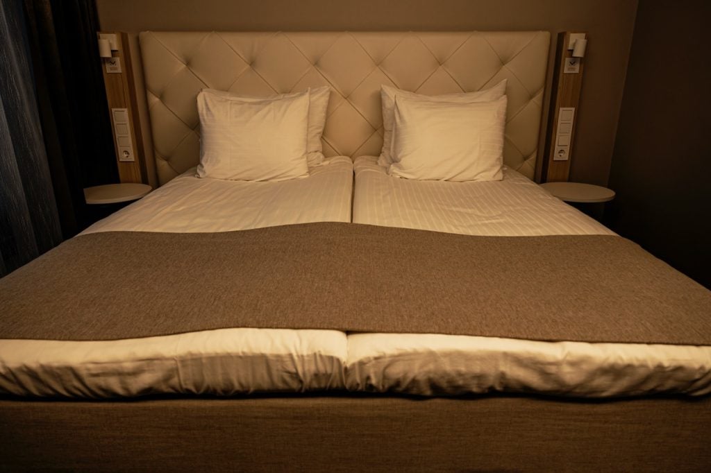 A bed at the Metropol Spa Hotel in Tallinn