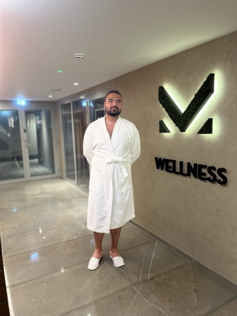 Danny at the spa in the Metropol Spa Hotel, Tallinn