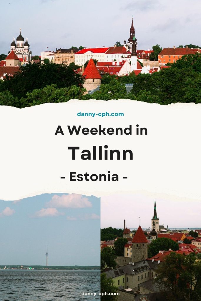 A Pinterest pin for a weekend trip to Tallinn, Estonia