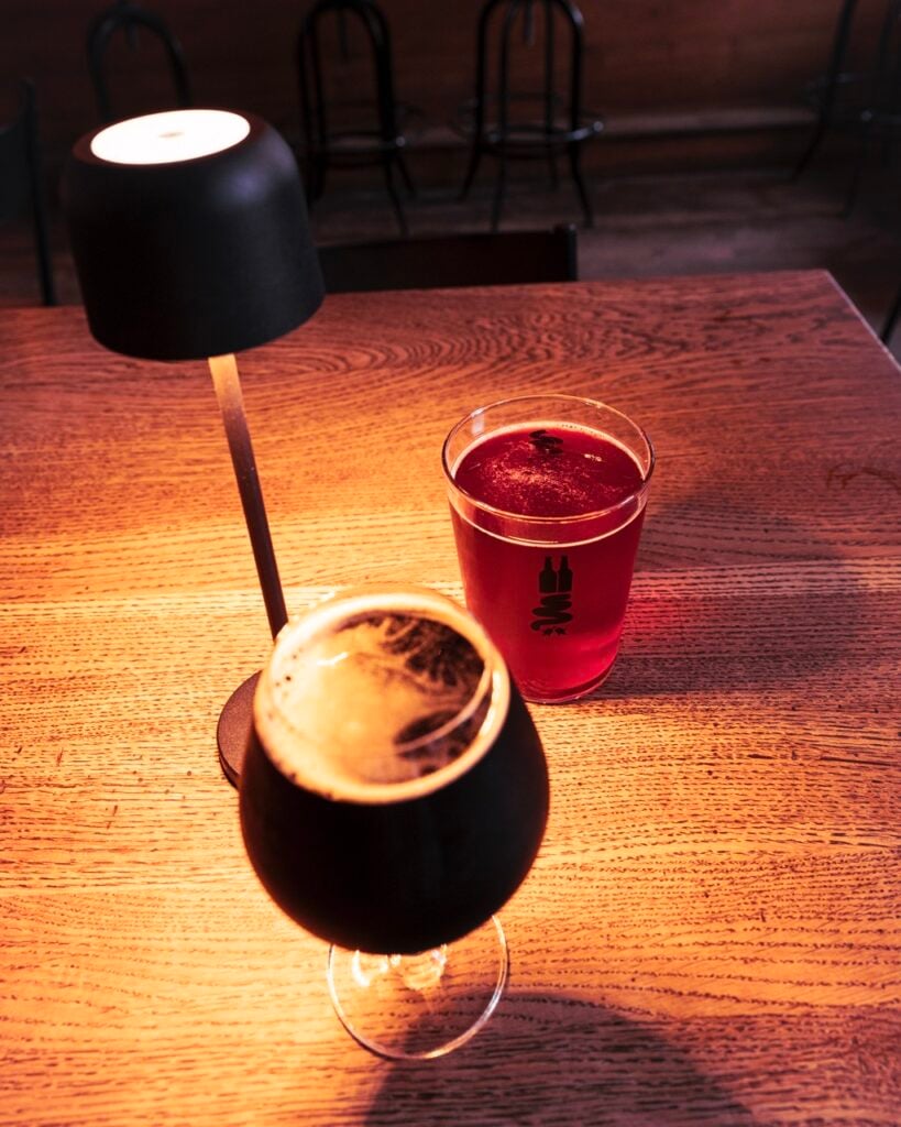 Beer at Alaus Biblioteka in Vilnius, Lithuania