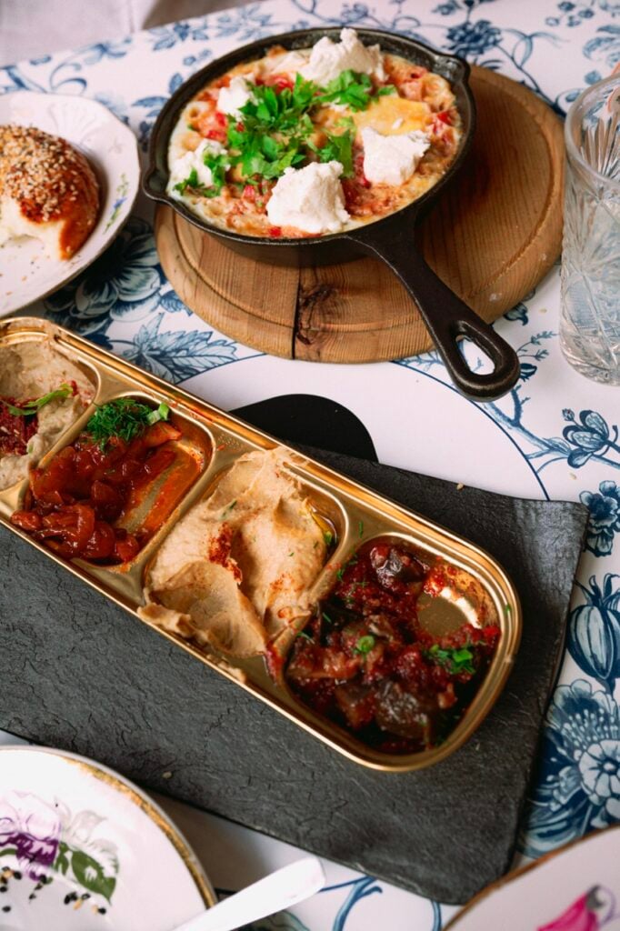 Food at Baleboste in Vilnius, Lithuania
