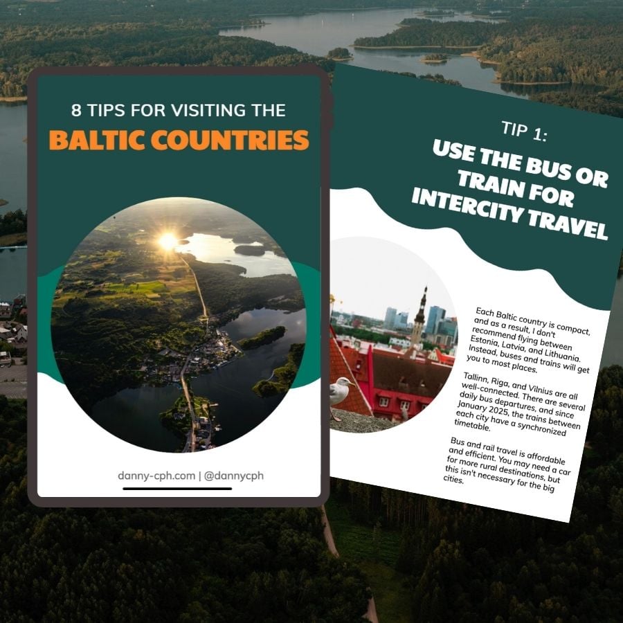 Mockup of eBook for Baltic Countries