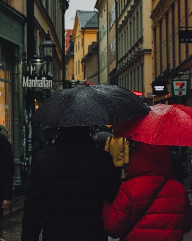 Street photography on a rainy day in Gamla Stan, Stockholm