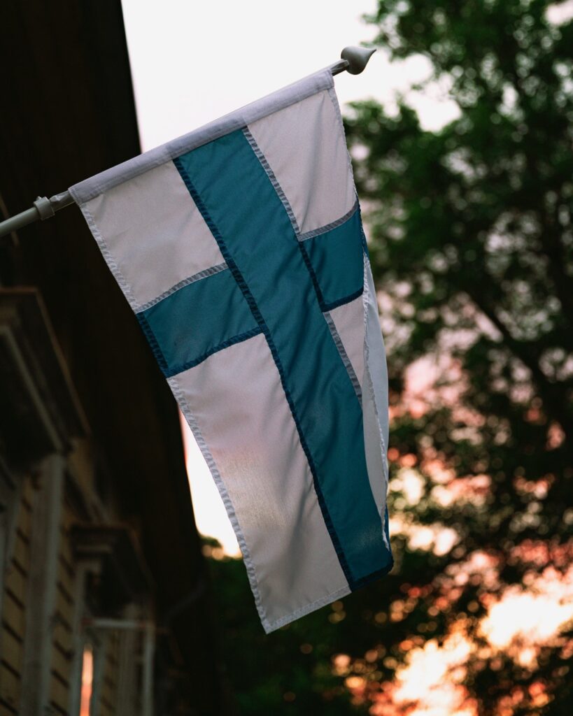 A Finnish flag in Naantali