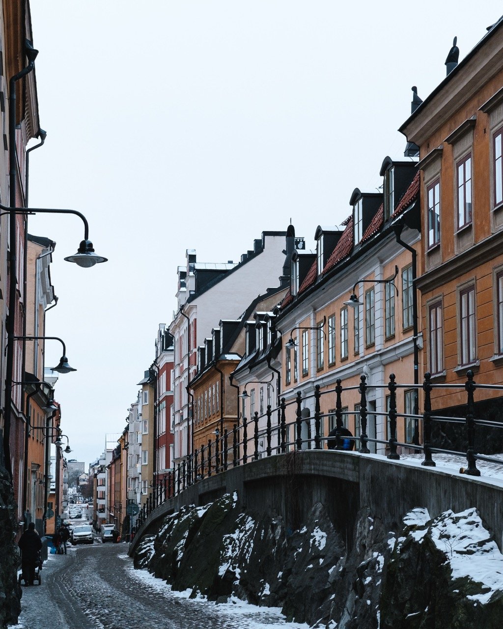 A snowy day in Södermalm, Stockholm