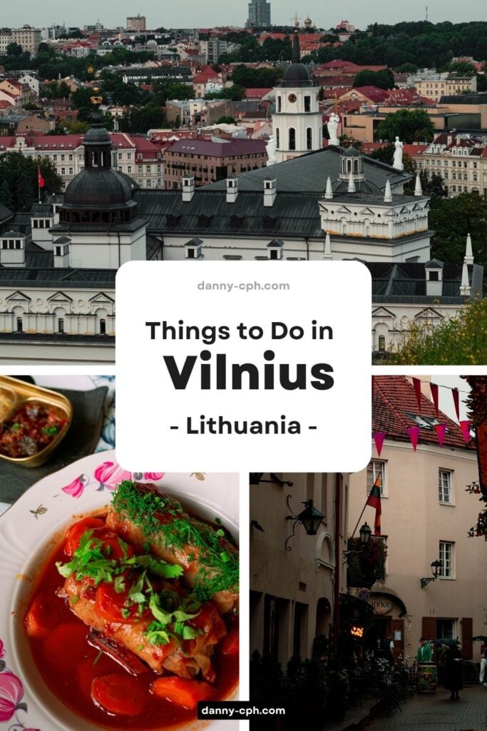 A Pinterest post for the best things to do in Vilnius