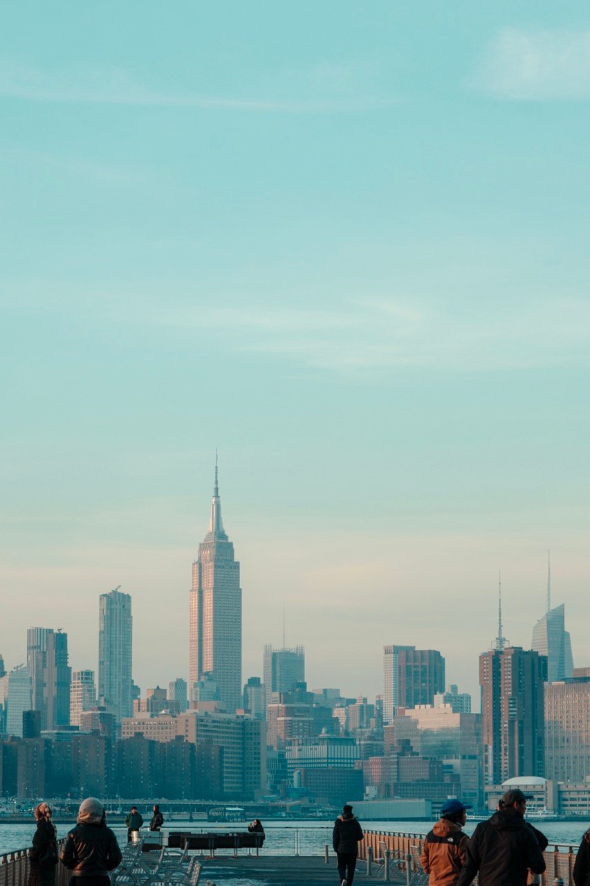 A view of Midtown, Manhattan, from Domino Park in Brooklyn
