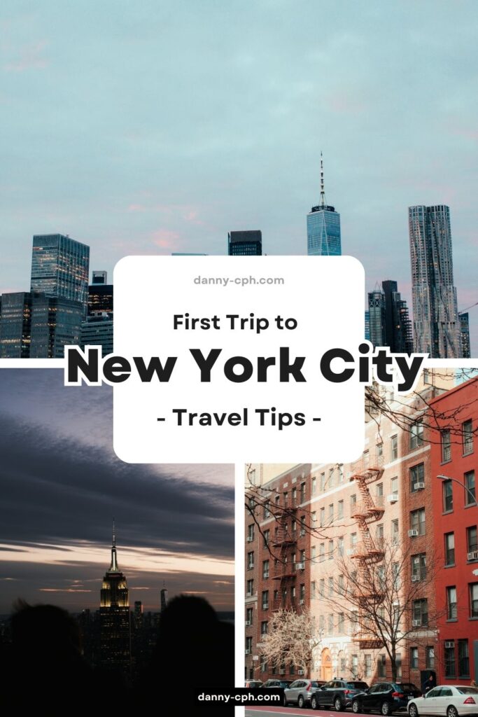 Pinterest post for first trip to NYC