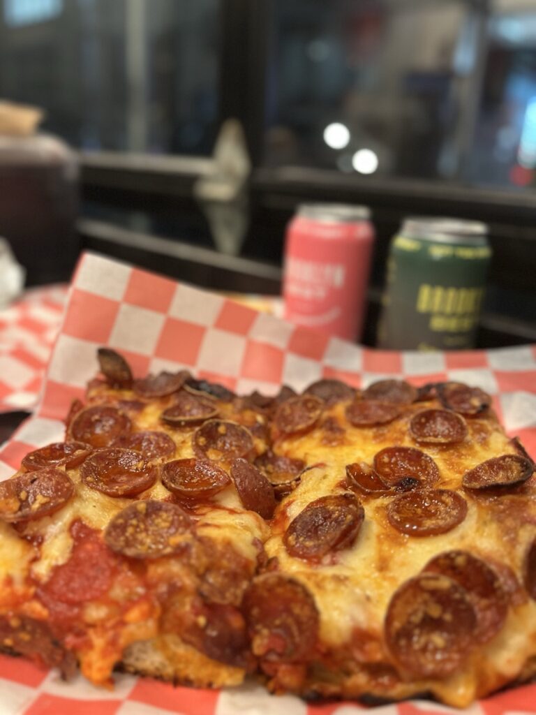A pizza meal in New York City