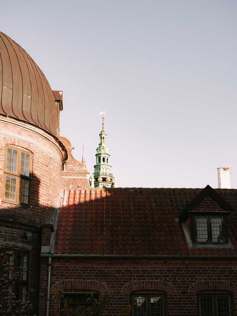 Sun and shadows shining on Frederiksborg Slot, Hillerød