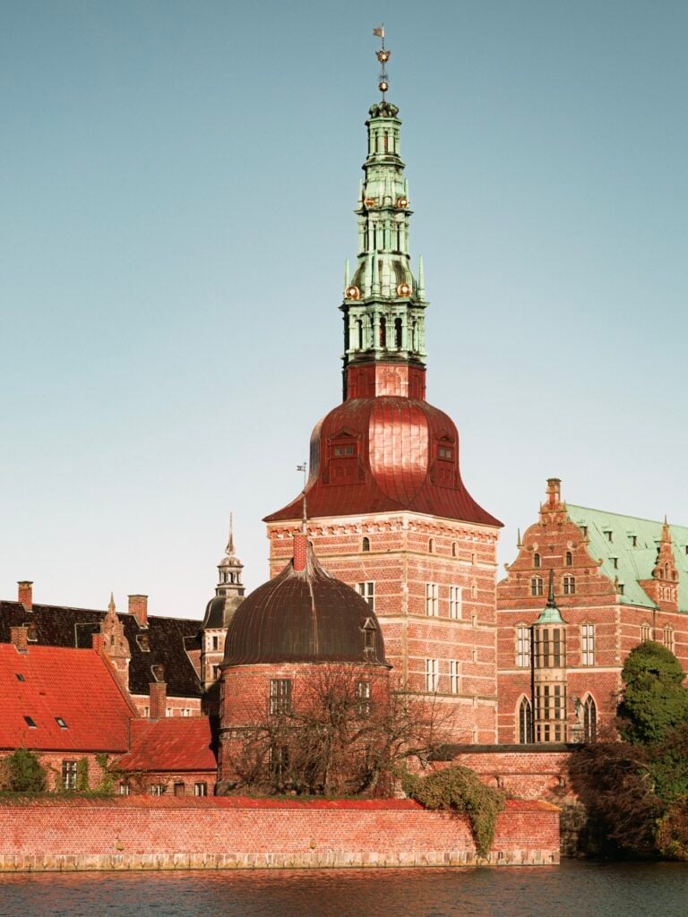 One of the towers at Frederiksborg Castle in Hillerød, Denmark